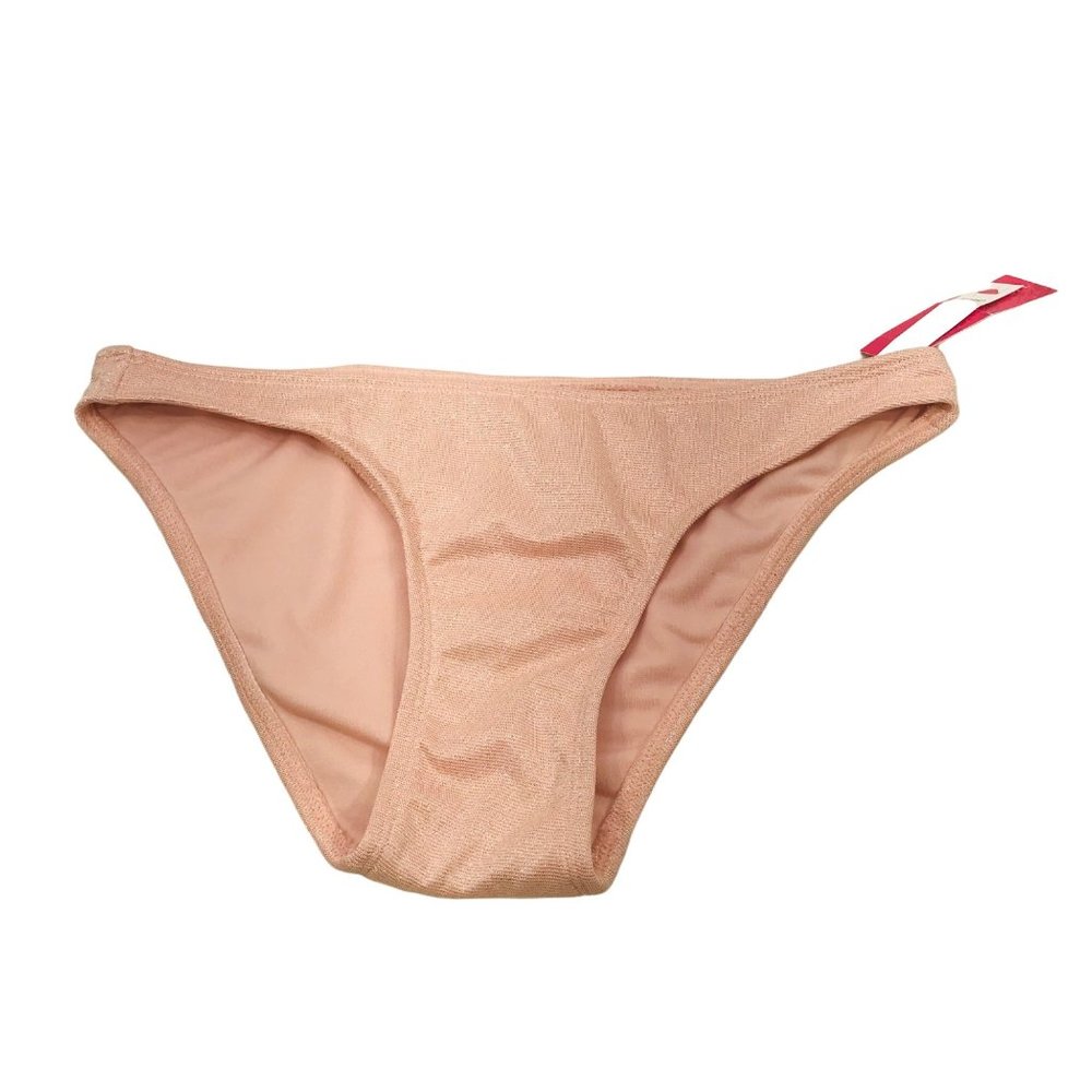 Xhilaration Womens Sz Medium 4-6 Textured Metallic Cheeky Bikini Swim Bottom New